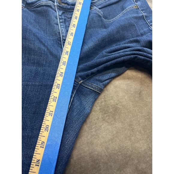 LRL Lauren Jeans Co. Ralph Lauren Women's Blue Straight Leg Denim Jeans 12 - Picture 3 of 5